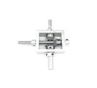 Caja de cambios con inversión marcha, convertidor ángulo y bisel doble eje salida, relación velocidad 1:1, aleación recto 90 grados Para uso de bricolaje(Forward and reverse,8MM Shaft)