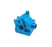 Caja de Cambios Delantera y Trasera de modificación de Metal para 1 10 J3 Tracción en Las Cuatro Ruedas Pies Grandes Piezas de Coche RC compatibles con 1 10 J3(Sky Blue)