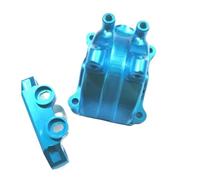 Caja de Cambios RC para Tamiya TT02 Kit De Actualización Cubierta Caja Cambios Delantera Y Trasera Metal Accesorios Repuesto(Blue)