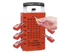 Caja de candados en grupo, para montar en pared o para llevar de un lugar a otro Latch Tight™ - Rojo