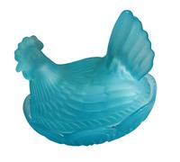 Caja de caramelos de cristal para gallina en nido, tarros de dulces con tapa, decoración de mesa cubierta de caramelos, plato de postre, cuenco cubierto de regalo