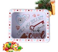 Caja de caramelos de San Valentín,PortaGourmandises de San Valentín | Caja de alimentos portátil con ventana transparente para galletas Joyas,Regalo para niñas Escuela Adolescentes Mujeres