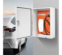 Caja de carga EV, estación de carga móvil impermeable, soporte de pared con cerradura de combinación, ajuste universal para vehículos de nueva energía