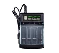 Caja de carga para pilas alcalinas de 1,5 V con 4 ranuras y batería de reparación inteligente Función de reciclaje para una mayor vida útil del estuche de carga para electrónica de consumo