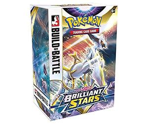 Caja de cartas Build and Battle de Pokémon Sword and Shield Brilliant Stars, 4 paquetes de refuerzo