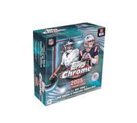 Caja de cartas coleccionables cromadas de fútbol americano de la Topps 2025