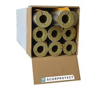 Caja de cartón completo con revestimiento de aluminio, aislamiento de tuberías, lana de roca con conductividad térmica 0.040 (lana de roca, 60 x 30 mm x 1 metro)