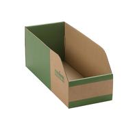 Caja de cartón para estanterías, de una capa y plegable UE 25 unidades