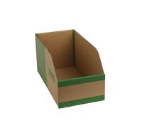 Caja de cartón para estanterías, de una capa y plegable UE 25 unidades