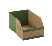 Caja de cartón para estanterías, de una capa y plegable UE 25 unidades