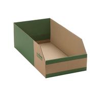 Caja de cartón para estanterías, de una capa y plegable UE 25 unidades