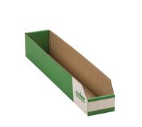 Caja de cartón para estanterías, de una capa y plegable UE 50 unid.