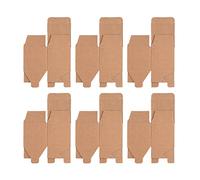 Caja de cartón para velas, 50 unidades, de papel kraft marrón, cuadradas, recuerdos de boda, caramelos, chocolate, fiestas, cajas de suministros