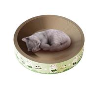 Caja de cartón rascador para gatos, rascador de gatos, juguete para gatos de cartón, cama redonda para gatos pequeños y medianos y mascotas