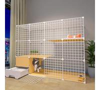 Caja DE Cat - Cable DE CATO DE DIY DESCRESO, Catina de Gato Cat Playpen Playpen Metal Wire Gatten Kennels Crate Pequeña Caza de Animales para Mascota (tamaño: 145 * 47 * 109cm) FANDIAO