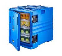 Caja de catering de carga frontal con ruedas, contenedor de entrega de alimentos con aislamiento de 90L y 120L, gabinete de refrigeración for exteriores(Black 90L)