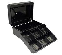 Caja de caudales con cerradura negra 18 x 25 x 9 cm