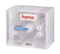 Caja de CD estándar doble - HAMA - Lote de 10 - Transparente
