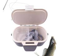 Caja de cebo de , caja de lombriz de tierra, pequeña caja de señuelos de almacenamiento aislada, contenedores de aparejos, mochila de cintura para accesorios de con mosca