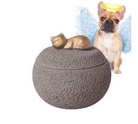 Caja de cenizas para mascotas, urna de cremate para mascotas, tarro conmemorativo conmemorativo, recipiente funerario decorativo de condolencias, contenedor respetuoso de recuerdo de muerte, recuerdo