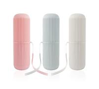 Caja De Cepillos De Dientes De 3 Piezas, Caja De Almacenamiento De Plástico Para Cepillos De Dientes, Caja De Cepillos De Dientes Portátil, Camping Y Senderismo