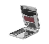 Caja de Cerillas Portátil de Metal Negro con Raspador Integrado