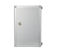 Caja de cerradura para 48 llaves, armario seguro para llaves para apartamentos y gas, uso personal y comercial, plateado, 24 llaves, montaje en pared