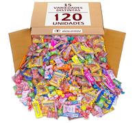 Caja de Chuches y Golosinas para Cumpleaños, Piñatas y Fiestas - MegaPack Magnum 120 Unidades para 8 Bolsas Surtidas, 15 Variedades, Selección Suprema GOLOSIN