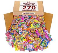 Caja de Chuches y Golosinas para Cumpleaños, Piñatas y Fiestas - MegaPack Magnum 270 Unidades para 18 Bolsas Surtidas, 15 Variedades, Selección Suprema GOLOSIN