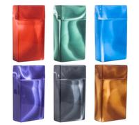 Caja de Cigarrillos 6 Piezas, Portátil Caja de Cigarette Funda Plastico Pitilleras, Pitilleras para Cigarrillos Hombre y Mujer Antiextrusión/Protege la Privacidad, Caja Cigarrillo para 20 Cigarrillos