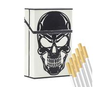 Caja De Cigarrillos - Caja De Cigarrillos Creativa, Organizador Portátil De Cráneo | Glow In The Dark Luminous Almacenamiento Con Tapa Pop-up, Corte De Viaje Compacto Para Uso