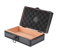 Caja de Cigarros Portátil de Aluminio con Humidificador, 7.9 x 5.2 x 2.4 Pulgadas, Mini Estuche de Viaje para Exteriores