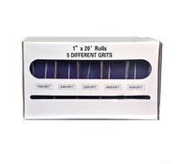 Caja de cinturón de lijado extraíble de 25 mm diseñada para metal, madera, piedra de vidrio con respaldo de tela resistente al desgarro y funcionamiento suave (5 piezas)