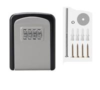 Caja de clave con contraseña, caja seguridad for llaves resistente a la intemperie, adecuada for el hogar, fábrica, empresa decoración, regalo almacenamiento claves for sitio construcción(Grey)