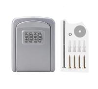 Caja de clave con contraseña, caja seguridad for llaves resistente a la intemperie, adecuada for el hogar, fábrica, empresa decoración, regalo almacenamiento claves for sitio construcción(Silver)