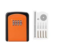 Caja de clave con contraseña, caja seguridad for llaves resistente a la intemperie, adecuada for el hogar, fábrica, empresa decoración, regalo almacenamiento claves for sitio construcción(Orange)