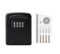 Caja de clave con contraseña, caja seguridad for llaves resistente a la intemperie, adecuada for el hogar, fábrica, empresa decoración, regalo almacenamiento claves for sitio construcción(Black)