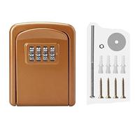 Caja de clave con contraseña, caja seguridad for llaves resistente a la intemperie, adecuada for el hogar, fábrica, empresa decoración, regalo almacenamiento claves for sitio construcción(Champagne)