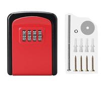 Caja de clave con contraseña, caja seguridad for llaves resistente a la intemperie, adecuada for el hogar, fábrica, empresa decoración, regalo almacenamiento claves for sitio construcción(Red)