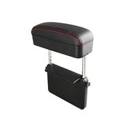 Caja de coche Reposabrazos universal para coche, soporte para codos, consola central ajustable, reposabrazos, organizador de espacio para asientos, caja(1 set Black Red)