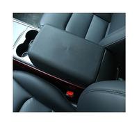 Caja de coche Tapa del reposabrazos de la consola central automóvil, cubierta almohadilla, pestillo para Tesla para el modelo 3 Y(Negro)