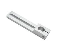 Caja de cojinete de aleación de aluminio Soporte deslizante, eje guía de aleación aluminio, soporte fijo, asiento del rodamiento(Silver,16-70mm)