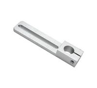 Caja de cojinete de aleación de aluminio Soporte deslizante, eje guía de aleación de aluminio, soporte fijo, posicionamiento del asiento del rodamiento(Silver,12-40mm)