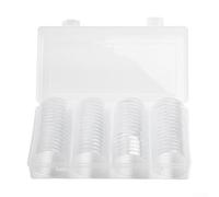 Caja de colección de cápsulas de monedas redondas transparentes de 40 mm, 60 piezas, funda protectora para monedas conmemorativas con caja de almacenamiento