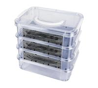 Caja de Colonia de comedero ventilada con área de recolección, contenedor Transparente para cría de de harina y configuraciones domésticas, 10, 6 x 7, 1 x 9, 8 Pulgadas Hábitat de