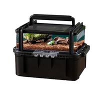Caja de comida para reptiles - Caja de transporte de viaje para reptiles | hábitat para animales pequeños, transportador de viaje para reptiles al aire libre, recinto portátil ABS PC con tapa, caja de