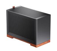 Caja de computadora JONSBO T9 versión 5.0 Mini ITX - Chasis de aleación de Aluminio con Cable de extensión de Tarjeta gráfica PCI-E5.0 estándar(T9 5.0 Black)