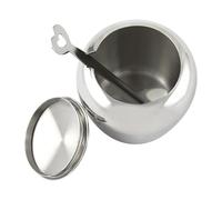 Caja de condimento - plato de azúcar con tapa y cuchara | Caja de almacenamiento hermético Acero inoxidable | 250 ml de recipiente de acero inoxidable accesorios de cocina de jarra de almacenamiento p