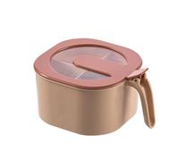 Caja de Condimentos con Tapa, 4 Compartimentos, Botes de Especias con Asa y 4 Cucharas, Tarros de Condimentos de Cocina para El Hogar, para Azúcar, Sal y Pimienta(Rosa)