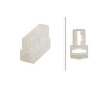 HELLA 8JD 008 151-021 Caja enchufable - 2polos - Conector: Conector hembra plano